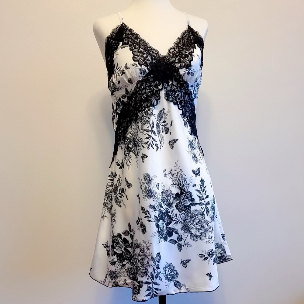 NEW! Sexy Floral Lace Nightgown | Satin Slip Sleepwear | Chemise Lingerie 💙
